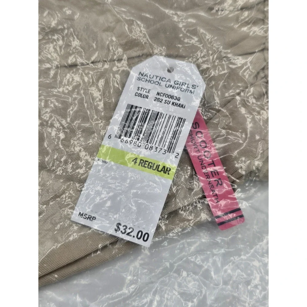 NWT Nautica Girls' Soft Touch Pull-On Skort - Color Khaki - Size 4 - Picture 7 of 12